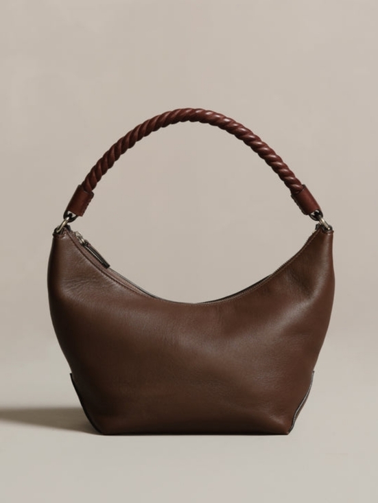 Jenni Kayne Handbags - JENNI KAYNE CRESCENT SHOULDER BAG - CHOCOLATE